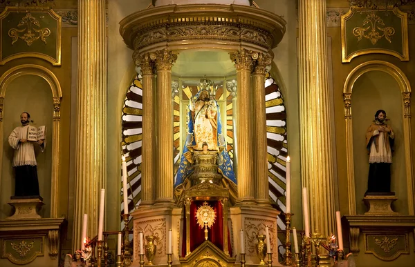 Guld altare, statyer, basilikan, guanajuato, mexico — Stockfoto