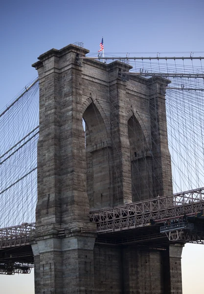 Бруклинский мост Нью-Йорк — стоковое фото