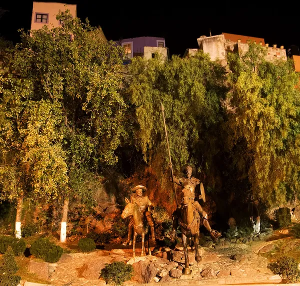 stock image Don Quixote and Sancho Panza Statue Guanajuato Mexico