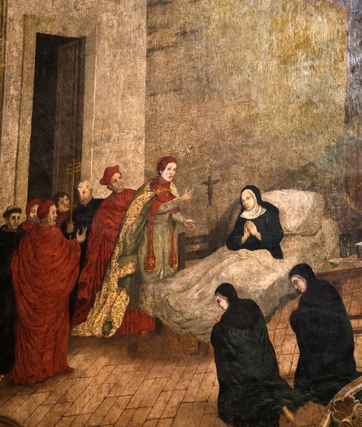 Santa kerk klooster schilderij sterven non queretaro mexico — Stockfoto