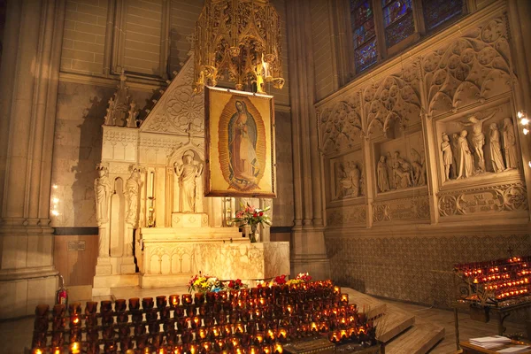 Santuario de Guadalupe Catedral de San Patricio Ciudad de Nueva York —  Fotos de Stock