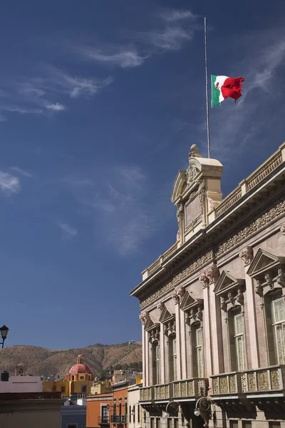 stock image Government Building Church Flag Guanajuato Mexico