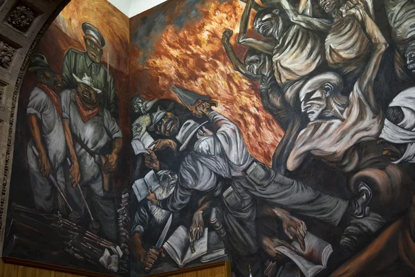 Muurschildering Universiteit van guadalajara, mexico — Stockfoto