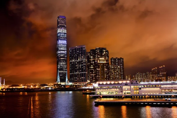Nemzetközi kereskedelmi központ icc kowloon épület hong kong har — Stock Fotó