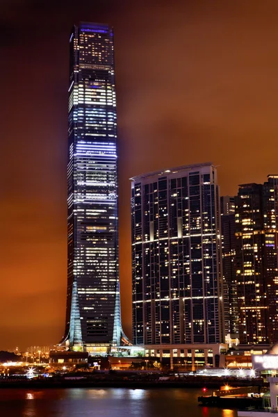 Centro di commercio internazionale icc edificio kowloon hong kong har — Foto Stock