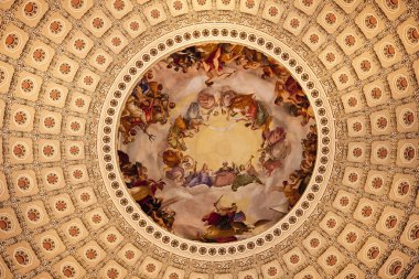 US Capitol Dome Rotunda Apothesis George Washington DC clipart