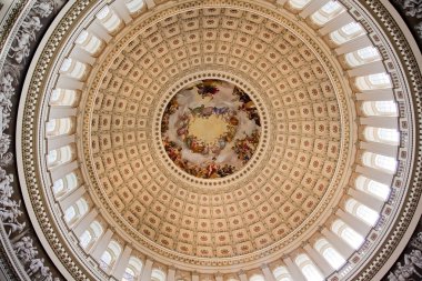 US Capitol Dome Rotunda Apothesis George Washington DC clipart