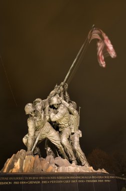 The Marine Corps War Iwo Jima Memorial Washington DC With Plane clipart