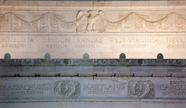 Lincoln Memorial Close Up Details Marble Eagle Washington DC clipart