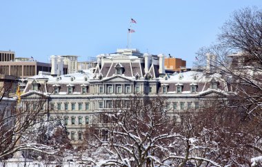 Old Excecutive Office Building After the Snow Constitution Avenu clipart