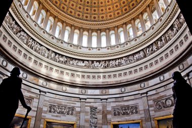 US Capitol Dome Rotunda Statues DC clipart