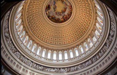 US Capitol Round Dome Rotunda Apothesis George Washington DC clipart