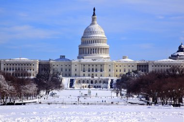 Bizi capitol kubbe evleri Kongre kar sonra washington dc