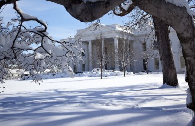 pennsylvania ave Kar Beyaz Saray ağaçlar sonra washington dc