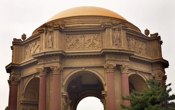 Dome Details Palace of Fine Arts Museum San Francisco California — Stock Photo, Image