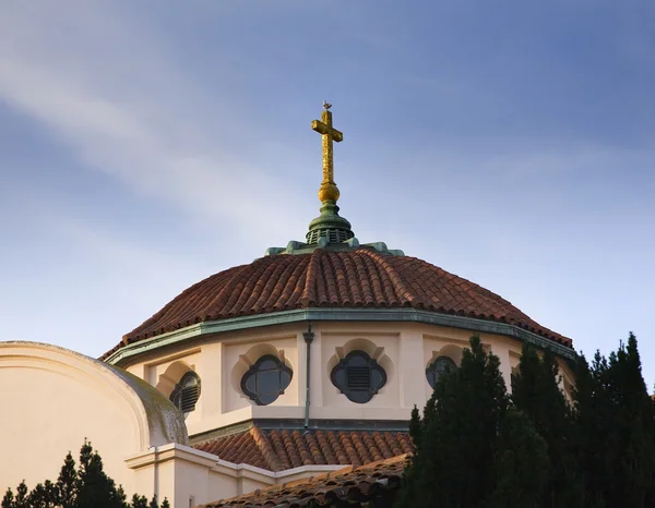 Kopuła nieba krzyż złoty misja dolores san francisco Kalifornia — Zdjęcie stockowe