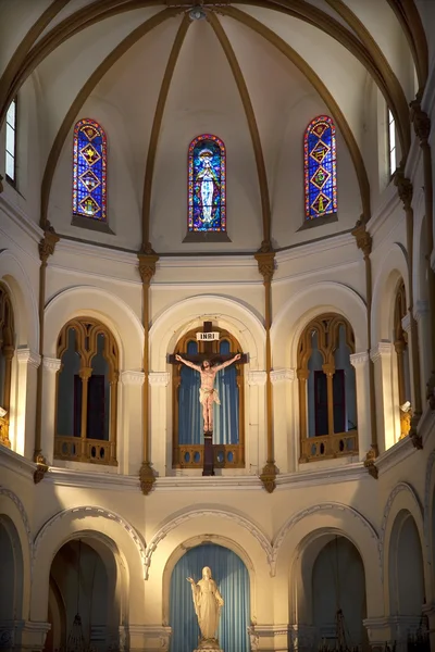 Notre dame Katedrali iç bazilika saigon vietnam bölüm — Stok fotoğraf