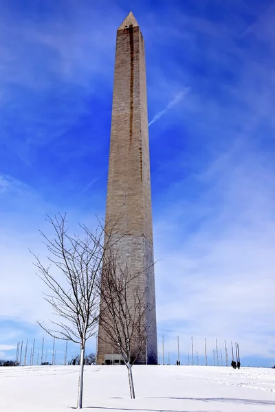 Washington Monument Après la Neige Washington DC — Photo
