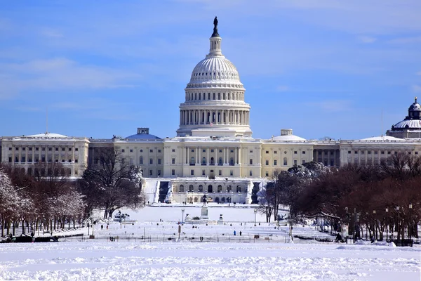 Oss capitol kupol kamrarna i kongressen efter snö washington dc — Stockfoto