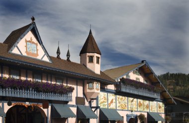 German Buildings Leavenworth Washington clipart