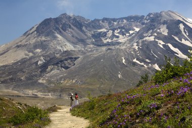 Hiking Mount Saint Helens National Park Washington clipart