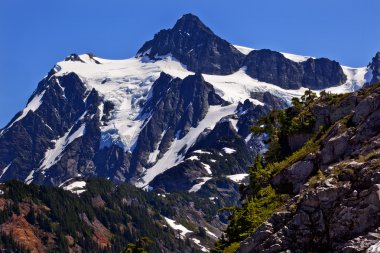 Mount Shuksan Close Up Artist Point Washington State clipart