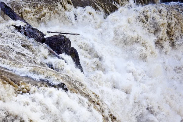 Dirty Roaring Snoqualme Falls Waterfal lWashington State Pacific — Stock Photo, Image