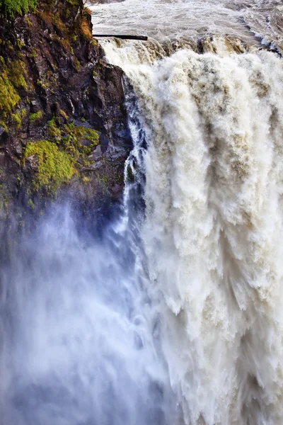 Roaring Snoqualme Falls Cachoeira Washington Estado Pacífico Norte — Fotografia de Stock