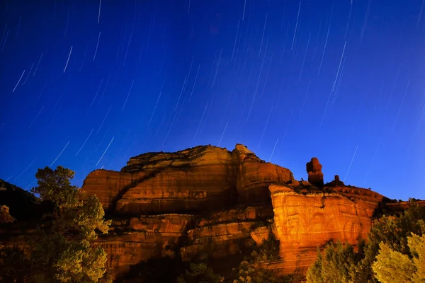 stock image Boynton Red Rock Canyon Star Trials Night Sedona Arizona