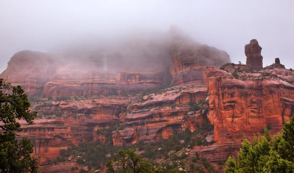 Boynton Red Rock Canyon Nuvole di pioggia Sedona Arizona — Foto Stock