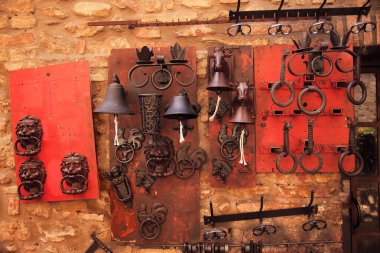 Brass Door Knockers Bells Medieval Town San Gimignano Tuscany It clipart