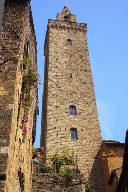 taş cuganensi Kulesi ortaçağ şehir san gimignano Toskana İtalya