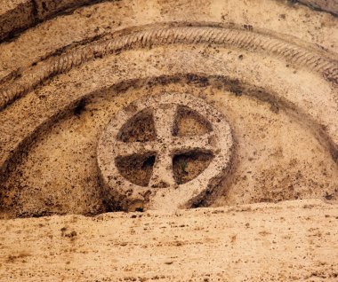 Antik taş jersualem çapraz saint francis kilise cephe mediev