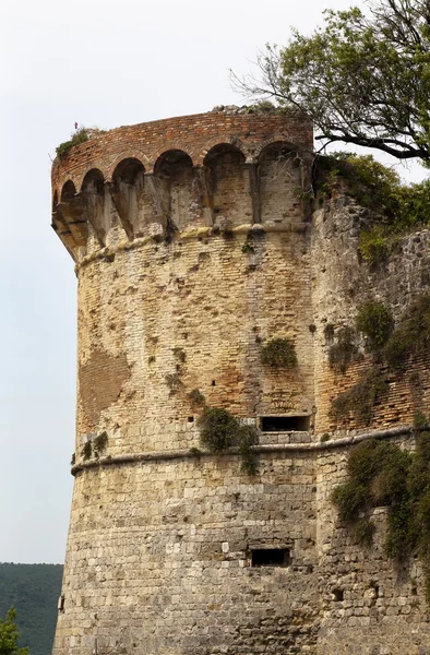 Torre del Castello Città Medievale San Gimignano Toscana Italia — Foto Stock