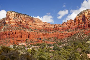 Red Rock Canyon Houses Sedona Arizona clipart