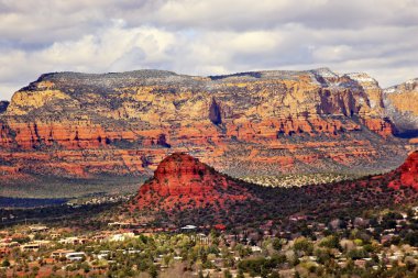 Bear Mountain Orange Red Rock Canyon West Sedona Arizona clipart