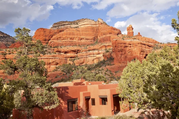 stock image Boynton Red Rock Canyon Building Blue Skies Sedona Arizona