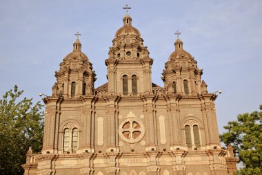 St. Joseph Church Wangfujing Cathedral Facade Basilica Beijing clipart