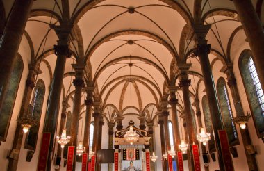 St joseph kilise wangfujing katedral iç bazilika Pekin