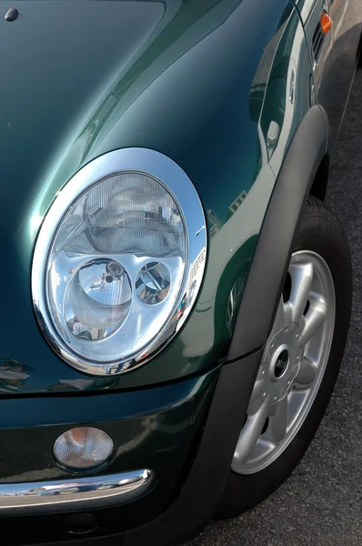 Mini cooper headlight — Stock Photo, Image