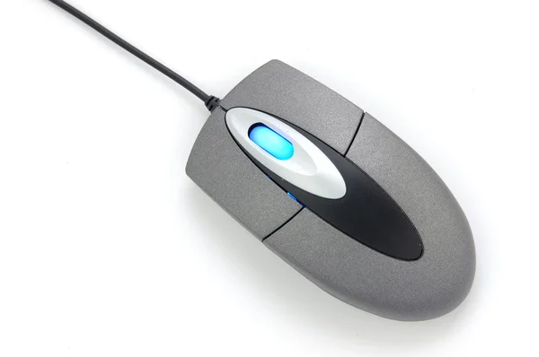 Blue lighting wheel mouse — Stock Photo, Image
