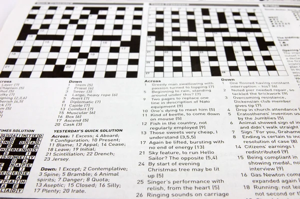 stock image Crossword puzzle