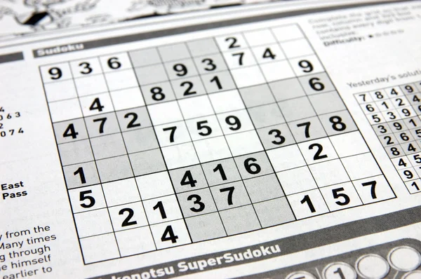 Sudoku-Rätsel — Stockfoto