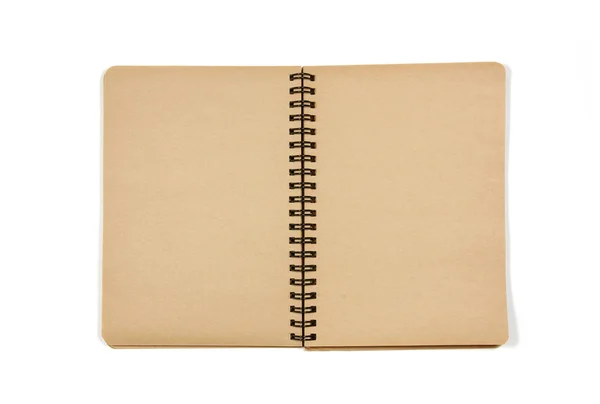 Caderno em branco aberto — Fotografia de Stock