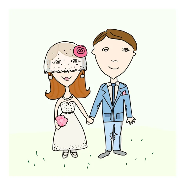 Весільний пара — стоковий вектор