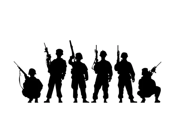 Soldier Silhouette — Stock Vector