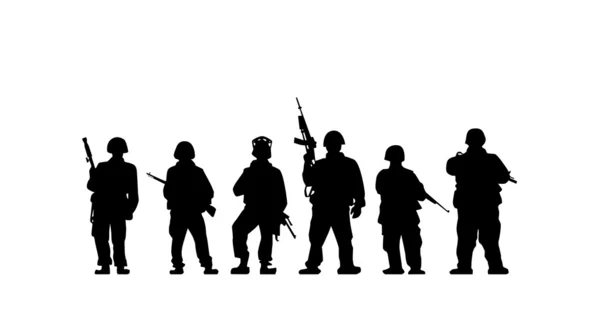 Soldier Silhouette — Stock Vector