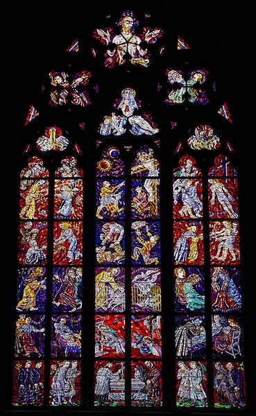 Saint vitus Katedrali vitrage — Stok fotoğraf