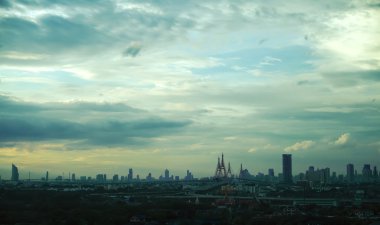 The sky over Bangkok clipart
