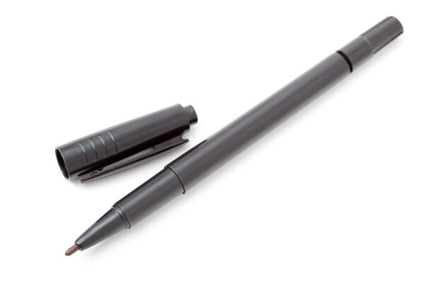 Black marker isolated on white background